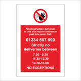 CS583 All Construction Deliveries To This Site Call Tele Details