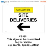 ABL005 Site Entrance Right Left Arrow Access Demolition Traffic