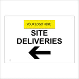 CS585 Site Deliveries Logo Left Arrow Direction Way Personalise