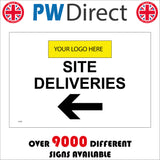 CS585 Site Deliveries Logo Left Arrow Direction Way Personalise