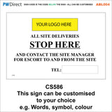 ABL004 Custom Construction Traffic Tidy Site Safety Entrance Signs