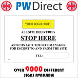 CS586 All Site Deliveries Stop Contact Manager Logo Company