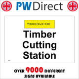 CS588 Timber Cutting Station Logo Wood Saw Logger Trees Company