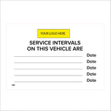 CS592 Service Intervals On This Vehicle Label