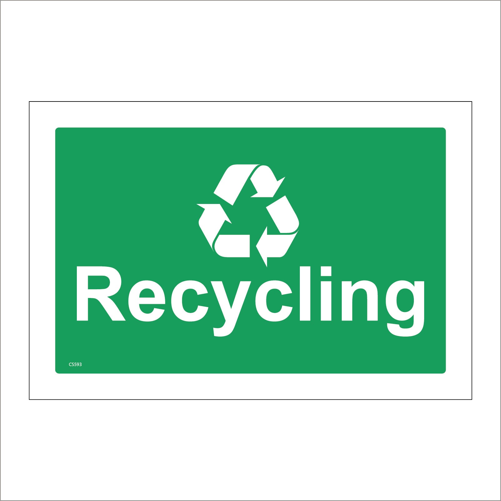 Fancy Recycling Bin Sign (navy Blue White) Medium, 58% Off