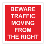 CS619 Beware Traffic Moving From The Right Construction Building