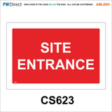 ABL005 Site Entrance Right Left Arrow Access Demolition Traffic