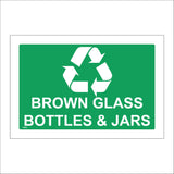 CS636 Brown Glass Bottles And Jars Recycling Rubbish Skip