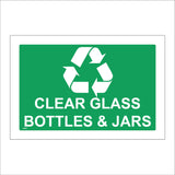 CS637 Clear Glass Bottles And Jars Recycling Skip Rubbish