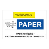 CS647 Paper Recycling Reuse Choice Custom Waste Logo Text