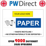 CS647 Paper Recycling Reuse Choice Custom Waste Logo Text