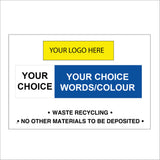 CS648 Colour Choice Custom Recycle Waste Personalise Reclaim
