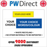 CS648 Colour Choice Custom Recycle Waste Personalise Reclaim