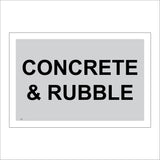 CS653 Concrete Rubble Bricks Sand Cement Demolition Skip Waste