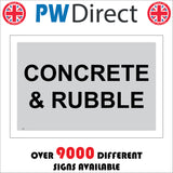 CS653 Concrete Rubble Bricks Sand Cement Demolition Skip Waste