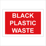 CS654 Black Plastic Waste Red Background White Text