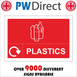 CS658 Plastics Recycling Waste Sign
