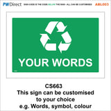 ABL003 Recycling Choice Custom Text Words Refuse Bins Dog Poo