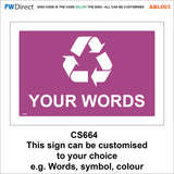 ABL003 Recycling Choice Custom Text Words Refuse Bins Dog Poo