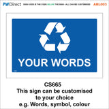 ABL003 Recycling Choice Custom Text Words Refuse Bins Dog Poo