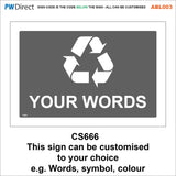 ABL003 Recycling Choice Custom Text Words Refuse Bins Dog Poo