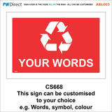 ABL003 Recycling Choice Custom Text Words Refuse Bins Dog Poo
