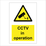 CT001 Cctv In Operation Sign with Camera Triangle