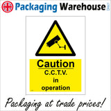 CT005 Caution C.C.T.V In Operation Sign with Camera Triangle