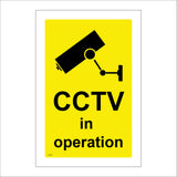 CT015 Cctv In Operation Sign with Camera Triangle