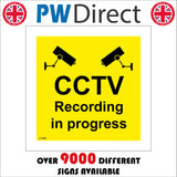 CT020 Cctv Recording In Progress Sign with Camera