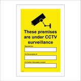 CT037 These Premises Are Under Cctv Surveillance Sign with Camera