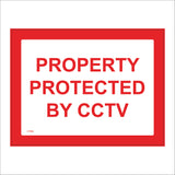 CT064 Property Protected By CCTV Sign