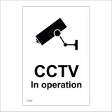 CT087 CCTV In Operation White Black