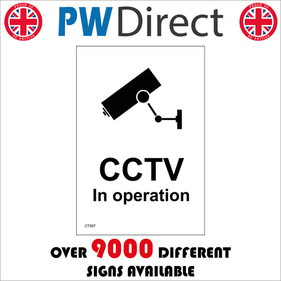 CT087 CCTV In Operation White Black