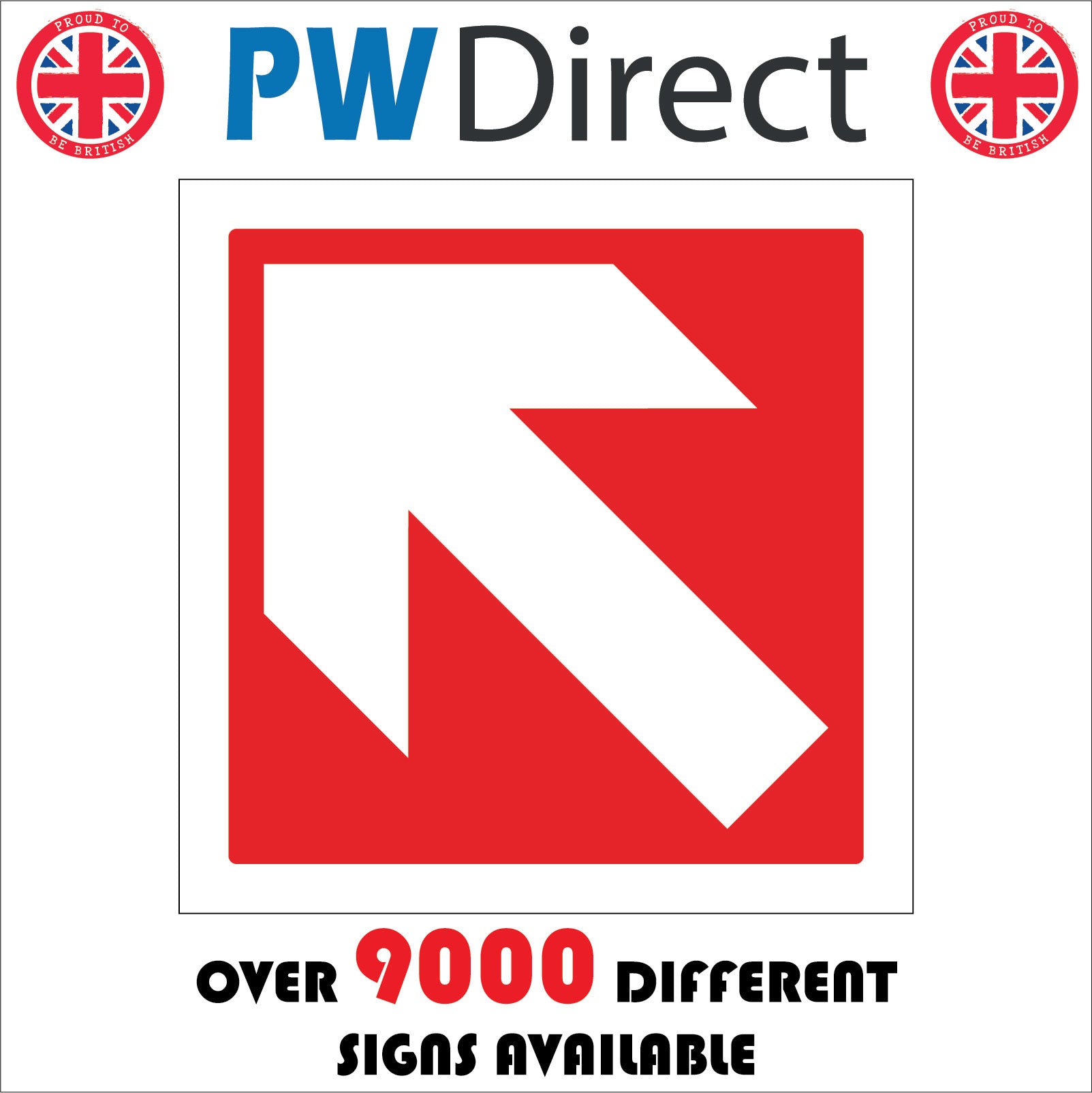 Red Fire Left, Right, Arrow Sign Signs – PWDirect