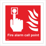 FI004 Fire Alarm Call Point Sign with Hand Button Fire