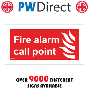 FI005 Fire Alarm Call Point Sign with Fire