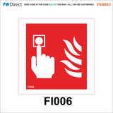 FSQ003 Gas Shut Off Valve Fire Do Not Lift Emergency Break Glass