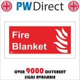 FI007 Fire Blanket Sign with Fire
