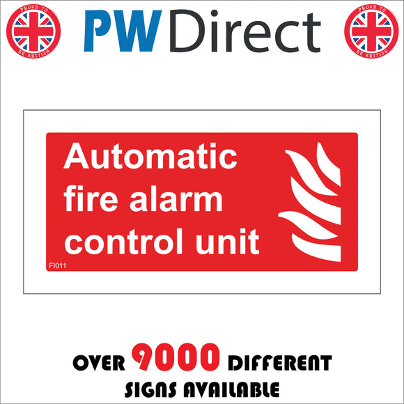FI011 Automatic Fire Alarm Control Unit Sign with Fire