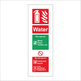 FI018 Water Fire Extinguisher Sign with Fire Extinguisher Fire Tick Canister