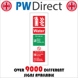 FI018 Water Fire Extinguisher Sign with Fire Extinguisher Fire Tick Canister