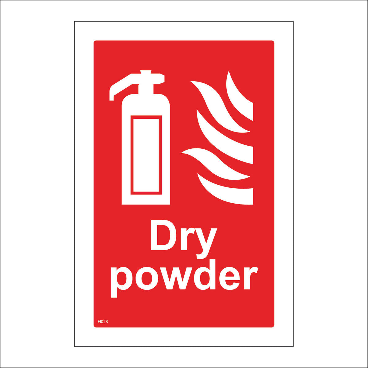 Dry Powder Sign with Fire Extinguisher Fire – PWDirect