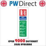 FI024 Dry Powder Fire Extinguisher Sign with Fire Extinguisher Fire Tick Canister Lighting A