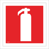FI027 Fire Extinguisher Sign with Fire Extinguisher