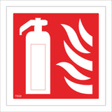 FI028 Fire Extinguisher Sign with Fire Extinguisher Fire