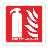 FI030 Fire Extinguisher Sign with Fire Extinguisher Fire