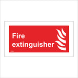 FI031 Fire Extinguisher Sign with Fire