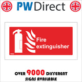 FI032 Fire Extinguisher Sign with Fire Extinguisher Fire