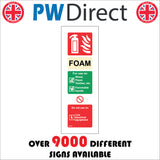 FI034 Foam Fire Extinguisher Sign with Fire Extinguisher Fire Tick Canister Lighting A